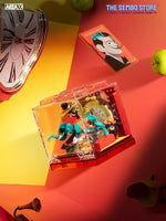 Salvador Dali LEGO set from the Inspiration from Art BOX series by Area-X on a red background with a melting clock in the corner.